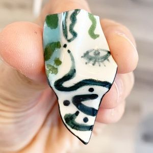 Handmade Artisan Ceramic Brooch